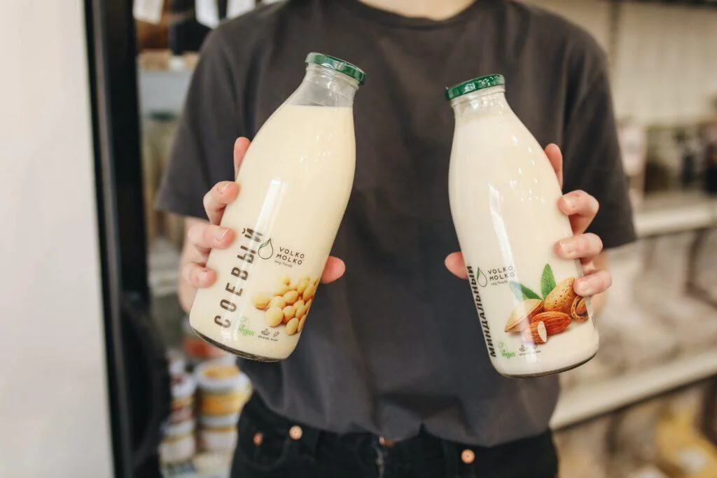 soy, almond and coconut milk