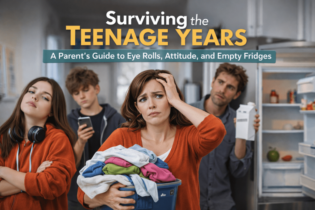 Mother dealing with teenage attitude and empty fridge – surviving the teenage years